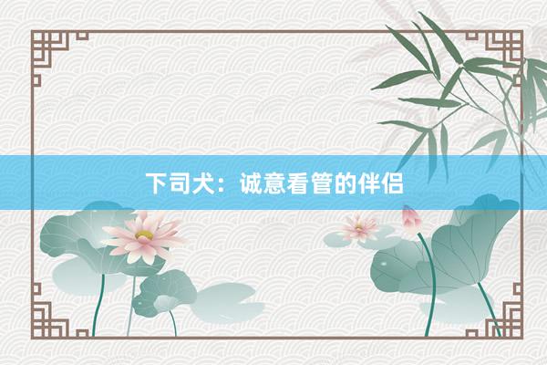 下司犬：诚意看管的伴侣